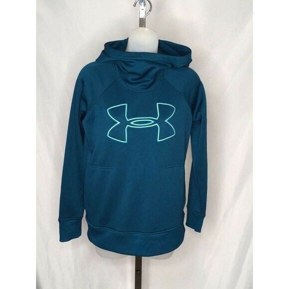 WOMENS Teal Under Armour XS loose fit hoodie pullover - Picture 2 of 6